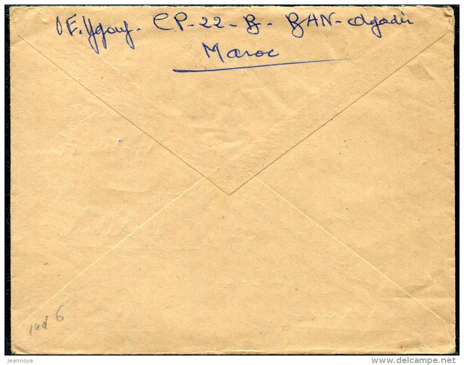 MAROC - LETTRE EN FRANCHISE MILITAIRE, " B.A.N. AGADIR ", OBL. POSTE NAVALE LE 16/5/1957 - SUP - Usati