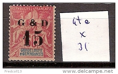 Guadeloupe 47e * Côte 31 € - Unused Stamps