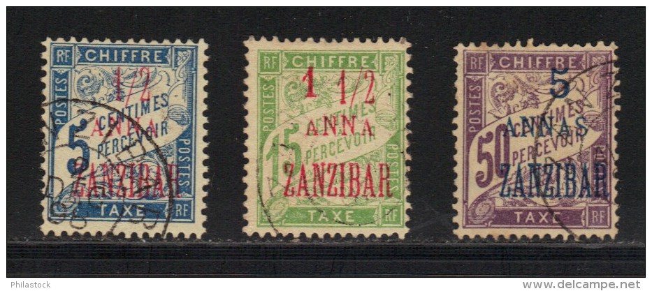 ZANZIBAR N° Taxes 1,3 & 5 Obl. - Usados