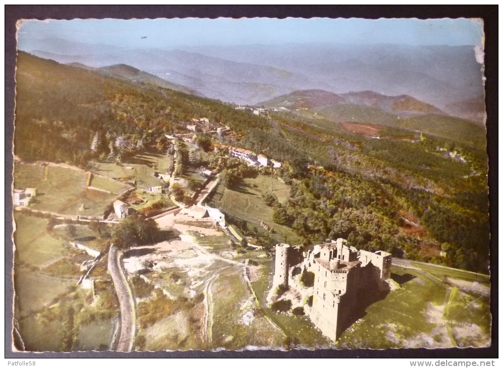 PORTES (30).VUE AERIENNE.LE CHATEAU FEODAL.CIRCULE 1967. - Autres & Non Classés