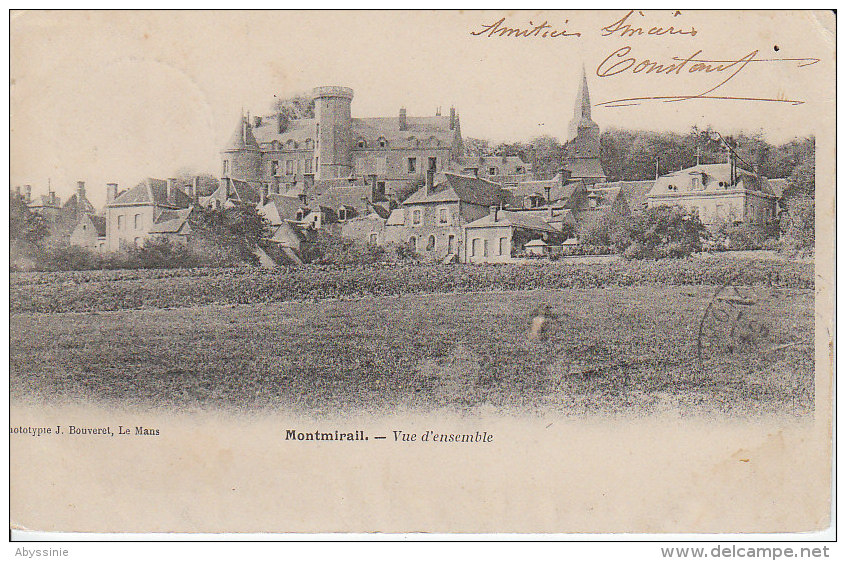 72 MONTMIRAIL - (1900) Vue D´ensemble - D17 109 - Montmirail