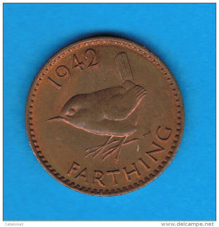 GRAN BRETAÑA - GREAT BRITAIN  - Farthing 1942  KM843 - B. 1 Farthing