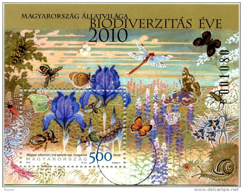 N° Yvert & Tellier 319 - Hongrie (2010) - Oblitéré (Gomme D'Origine) - Année De La Biodiversité - Gebruikt