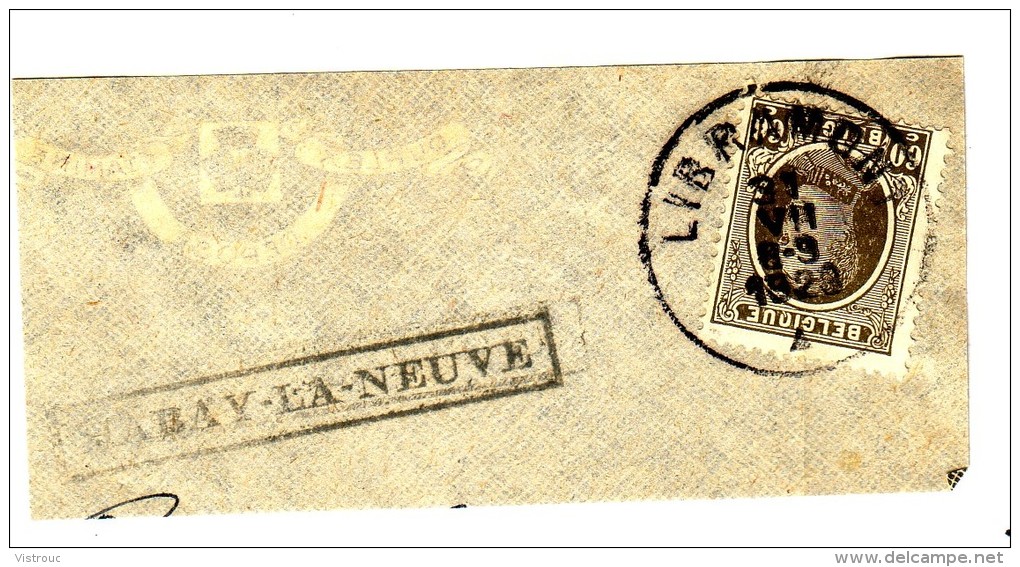 C.O.B. N° 255 Sur Fragment De Lettre - Griffe Linéaire Encadrée : " HABAY-LA-NEUVE". - Langstempel