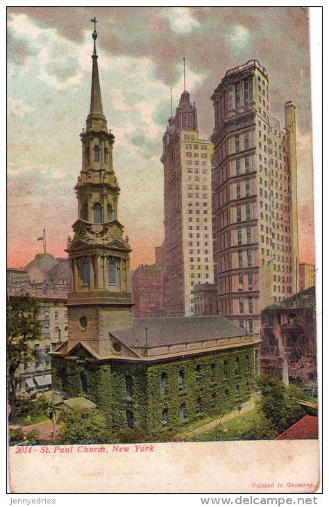 NEW  YORK  CITY    ,  St  Paul Church - Églises