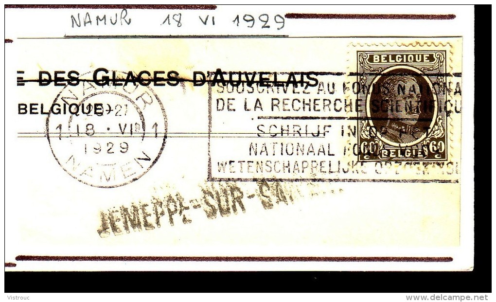 C.O.B. N° 255  Sur Fragment De Lettre - Griffe Linéaire Type I : " JEMEPPE-SUR-SAMBRE ". - Linear Postmarks