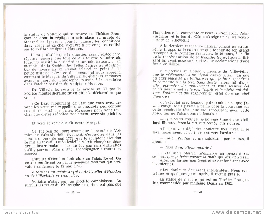 IVAN GAUSSEN Le Marquis De VILLEVIEILLE Disciple Et Son Temps De VOLTAIRE à CAMBACERES 1968 - Autres & Non Classés