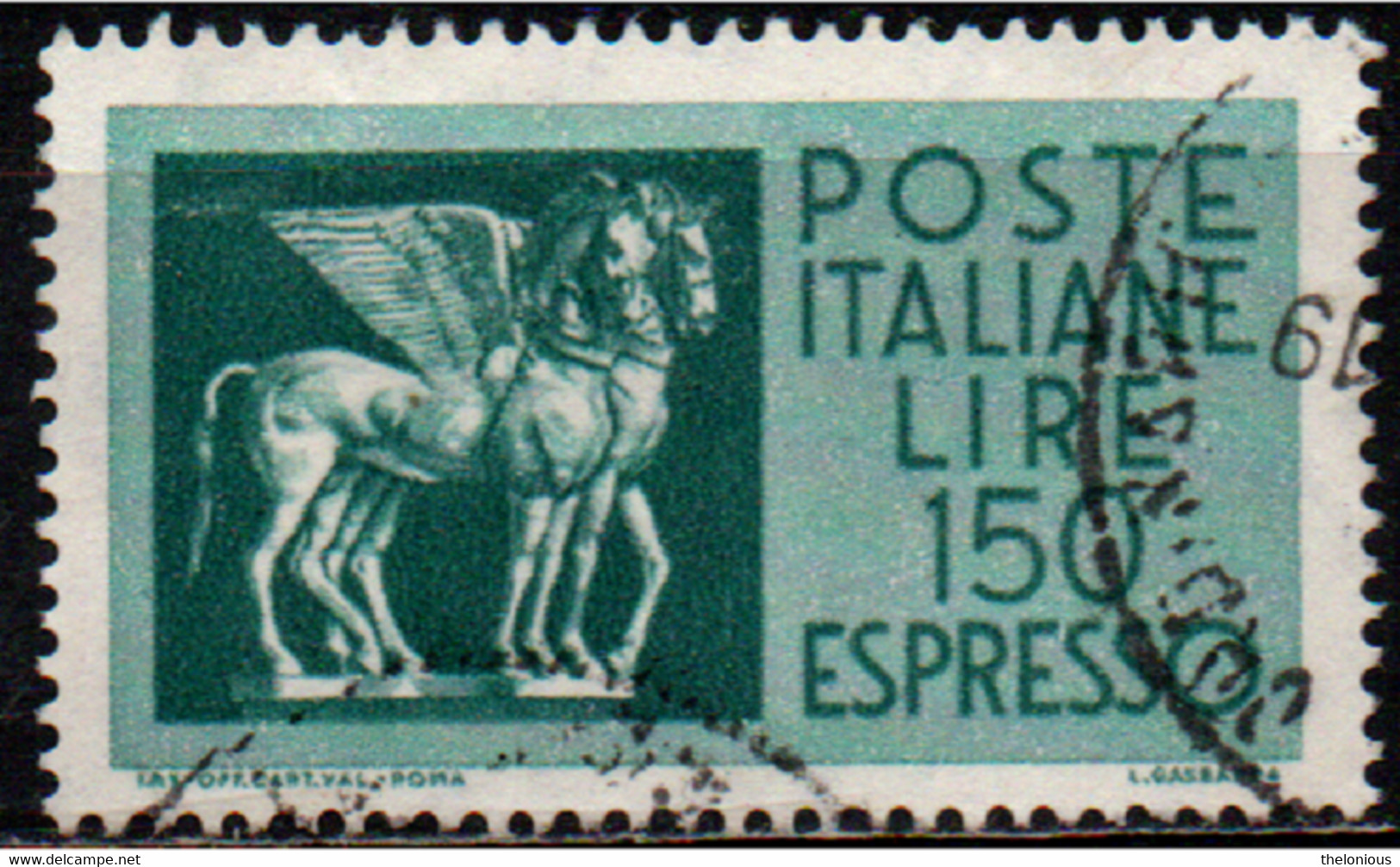 # 1968 Italia Repubblica Espresso 150 Lire Usato Fluorescente - Express-post/pneumatisch