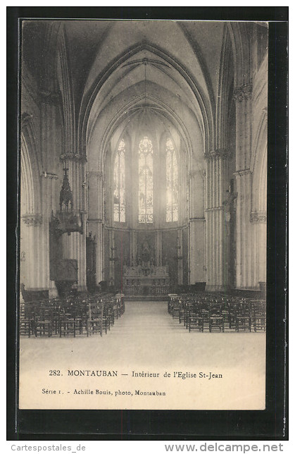 CPA Montauban, Intérieur De L'Eglise St-Jean - Montauban