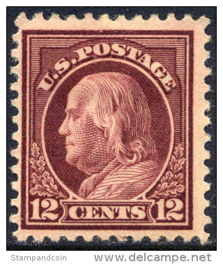 US #512 Mint Hinged 12c Franklin Of 1917 - Neufs