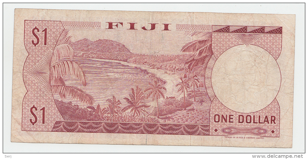 Fiji 1 Dollar 1974 VF P 71a 71 A - Figi