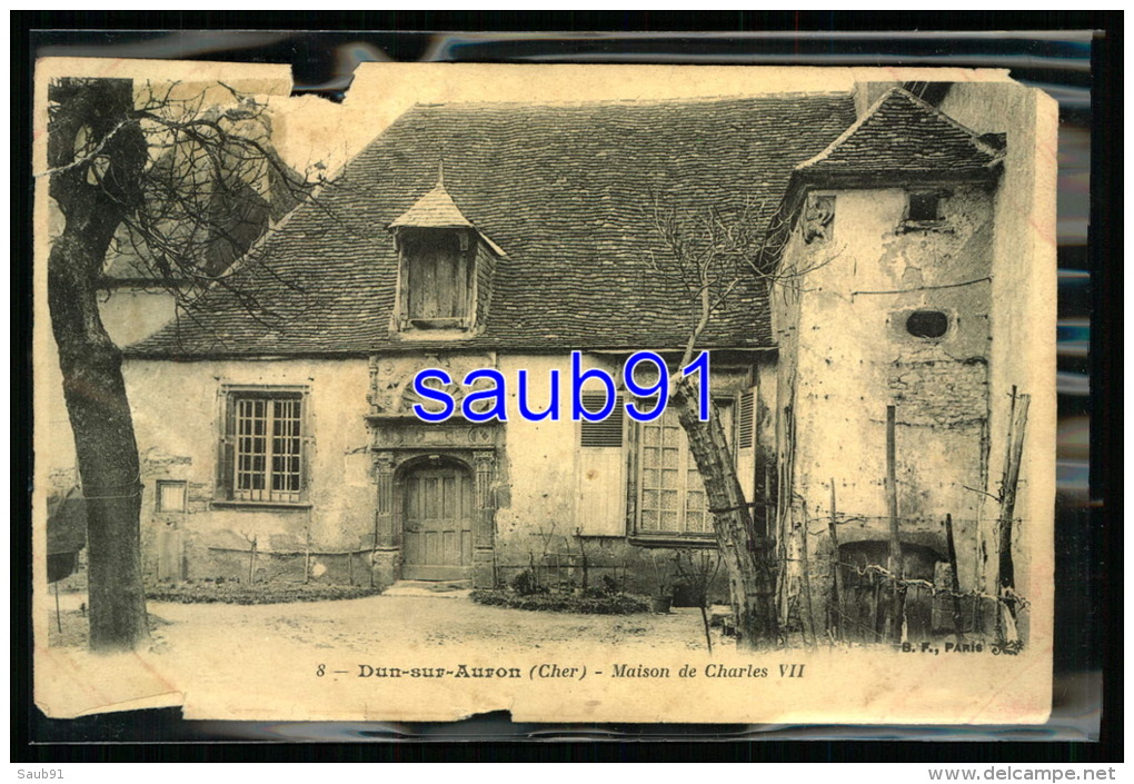Lot De 4 CPA -  Dun Sur Auron - Le Square- Rue De L'Hirondelle - Maison Charles VII - Place De L' Etape Et Rue Des Ponts - Dun-sur-Auron