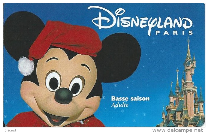 + PASSEPORT DISNEYLAND BASSE SAISON ADULTE MICKEY HIVER 2000/01/MIK  ETAT COURANT - Passaporti  Disney