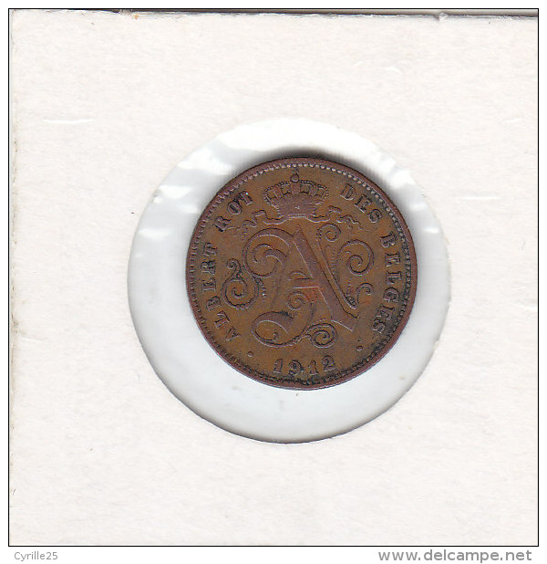 2 CENTIMES Cuivre Albert I 1912 FR - 2 Cents