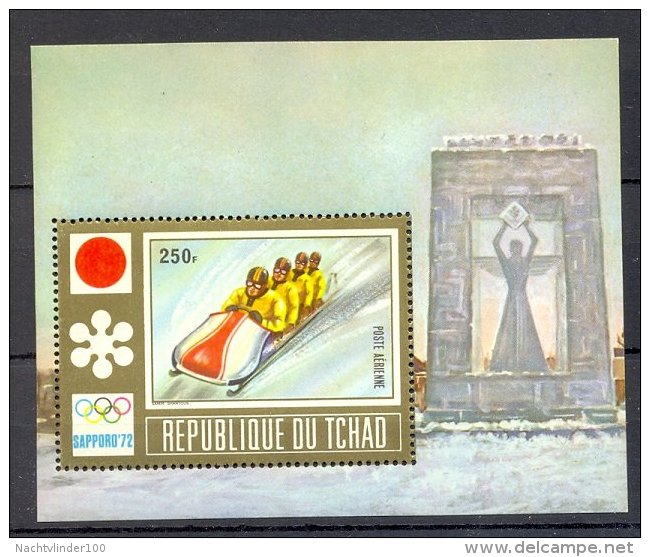 Muo026 SPORT OLYMPISCHE SPELEN BOBSLED OLYMPIC GAMES SAPPORO TCHAD 1972 PF/MNH - Winter 1972: Sapporo