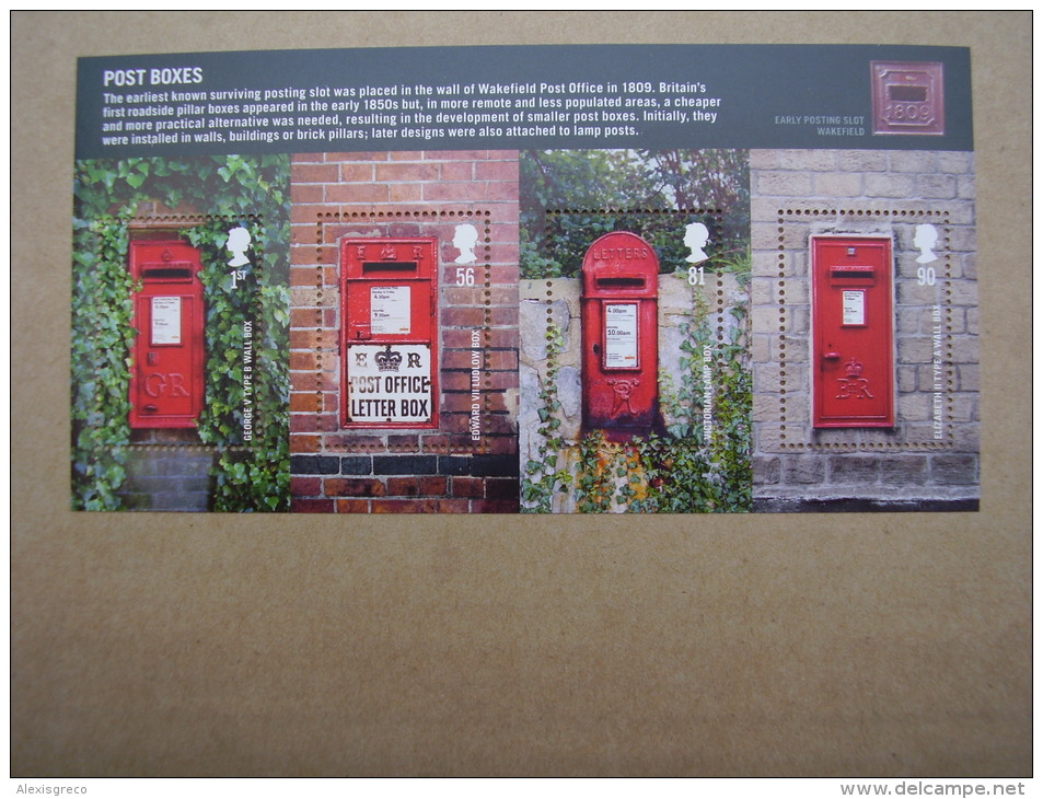 GB 2009 POST BOXES (1st.Series) MINISHEET With FOUR VALUES MNH. - Blocs-feuillets