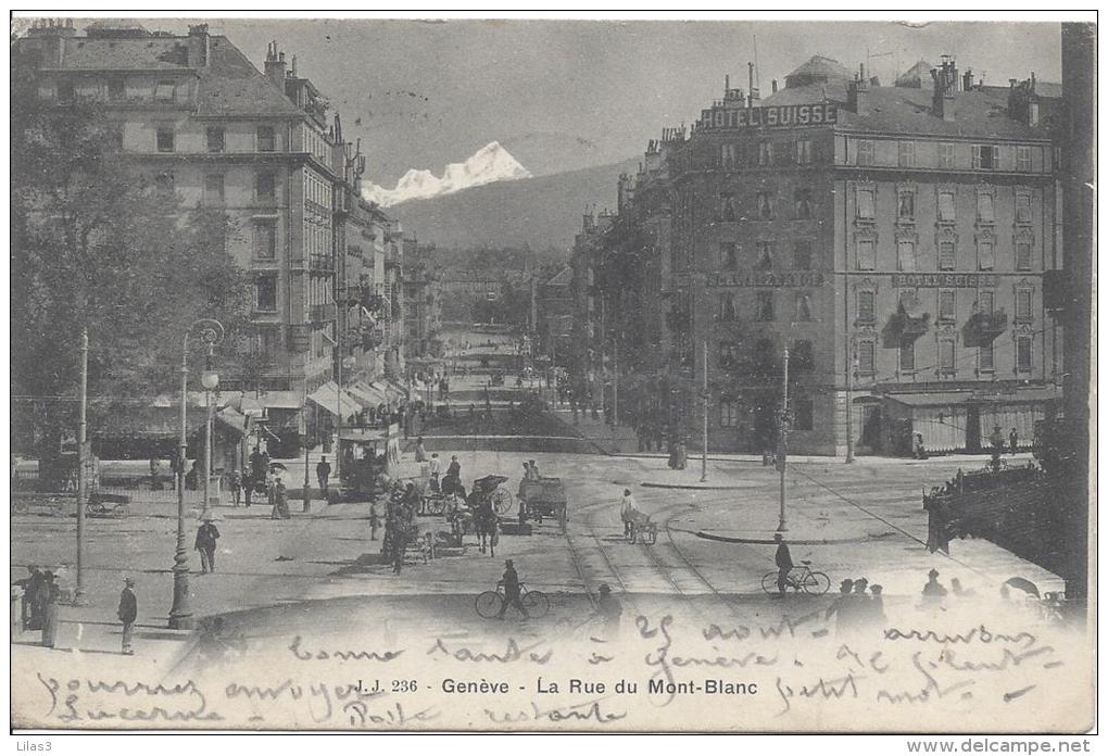 Belle Carte Animée De Genève Pour Boulogne/mer. Cachet GENEVE EXP LET 25/08/02 - Lettres & Documents