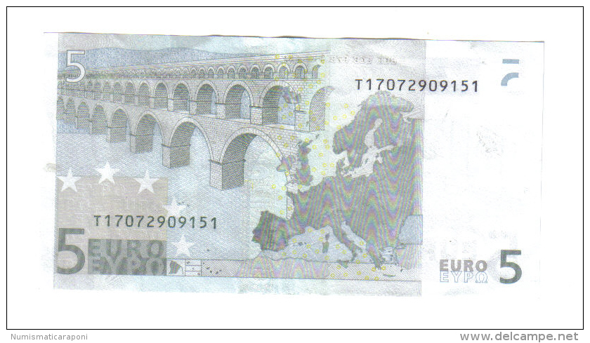5 € Irlanda Eire T K003E1 Jean Claude Trichet Circulated  Cod.€.113 - 5 Euro