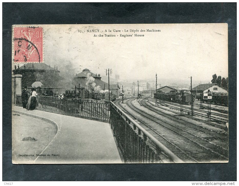 NANCY INTERIEUR DE LA GARE DEPOT DES MACHINES  CIRC  OUI  / 1923  EDIT - Nancy