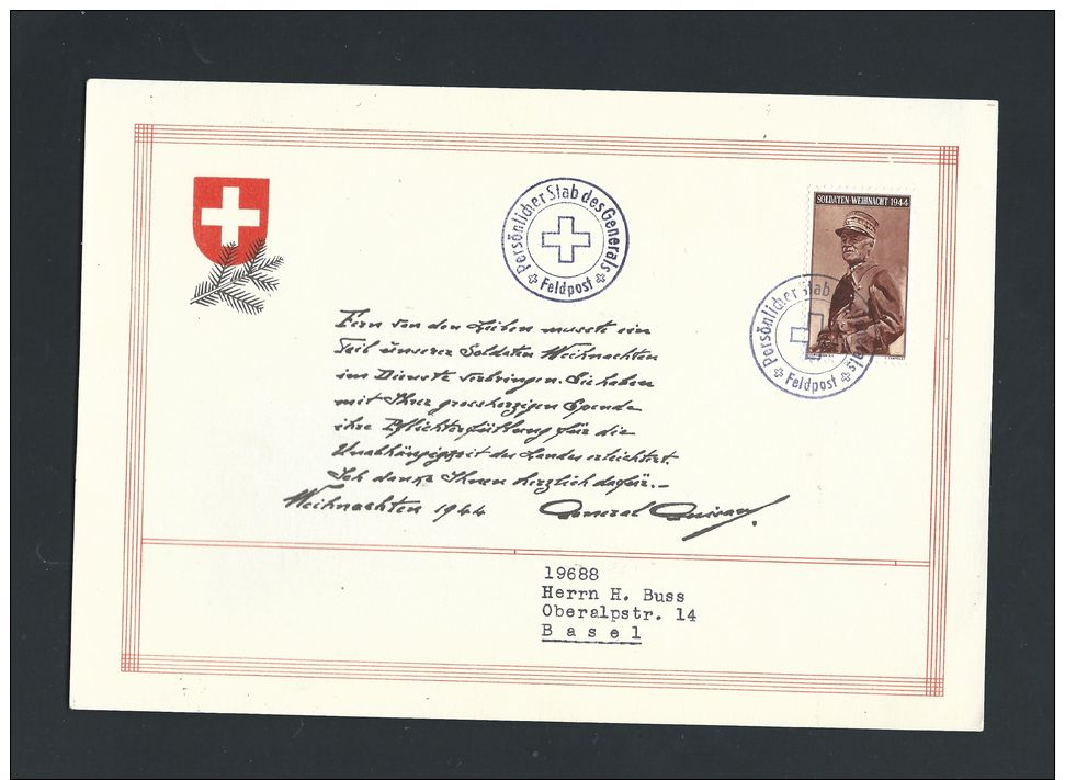 SCHWEIZ 1944***FELDPOST - SONDERKARTE*** - Documents