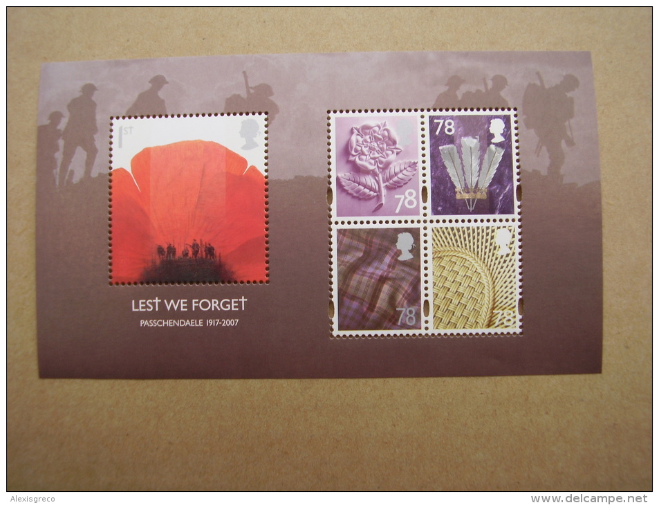 GB  2007  LEST WE FORGET 2nd Issue MINISHEET Five Stamps MNH. - Blocchi & Foglietti