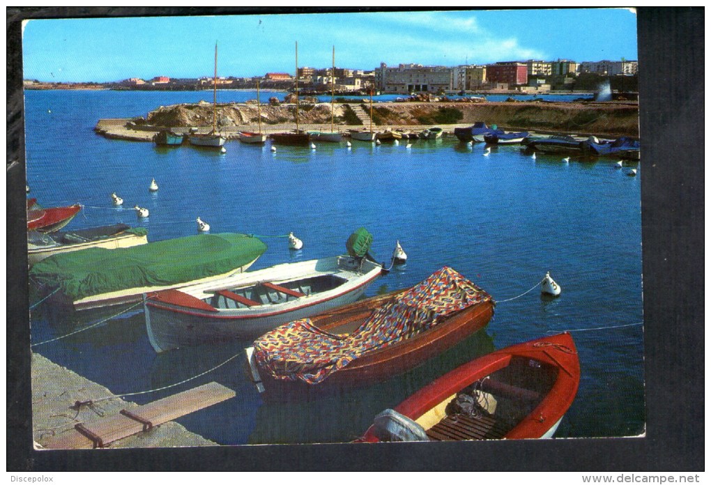 L416 Bisceglie ( Bari ) , La Darsena Con Barche, Boat, Barques - Used 1972 - Fotorapid Color Terni - Bisceglie