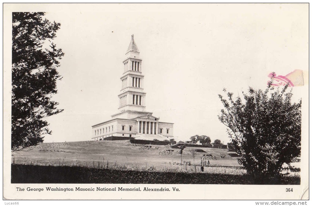 C1920 ALEXANDRIA - GEORGE WASHINGTON MASONIC NATIONAL MEMORIAL - Alexandria