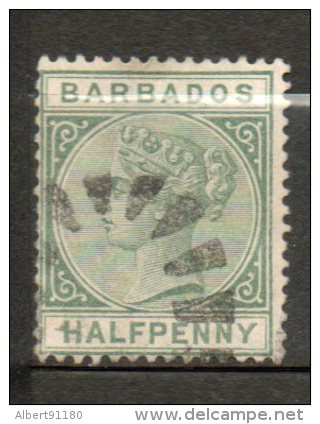 BARBADE  Victoria 1/2p Vert 1882-86 N°39 - Barbados (...-1966)