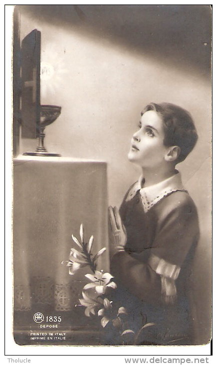 Souvenir De La Communion Solennelle De Jean Junker En L´église St Jean-Baptiste à Hodimont (Verviers)-le 10 Mai 1942 - Comunioni