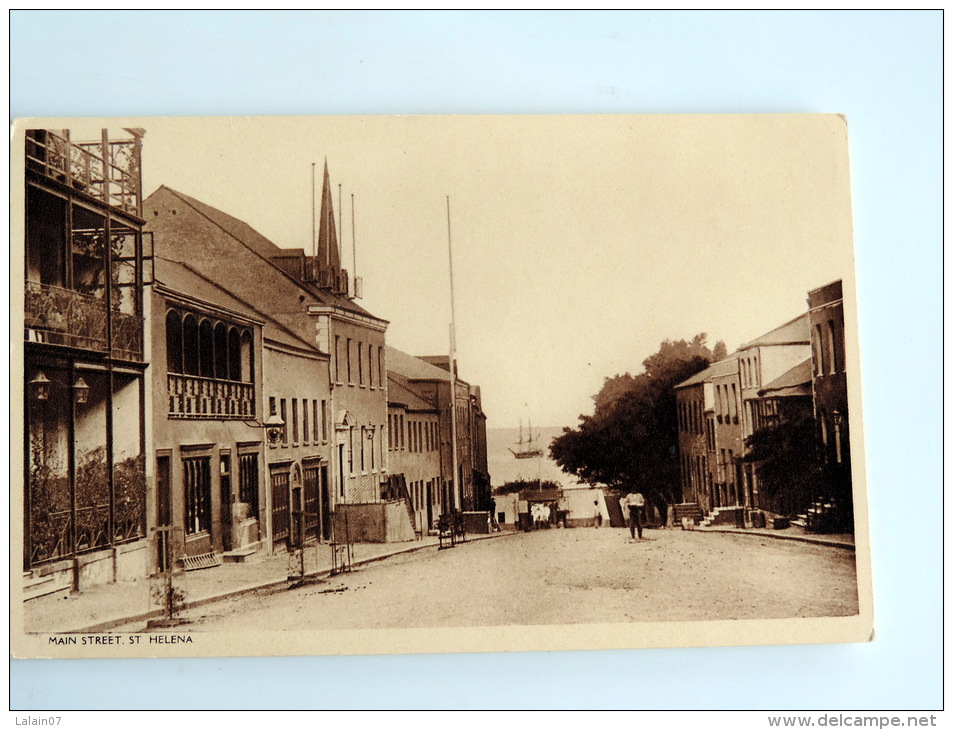 Carte Postale Ancienne : SAINTE-HELENE , St HELENA : Jamestown Main Street - Sainte-Hélène