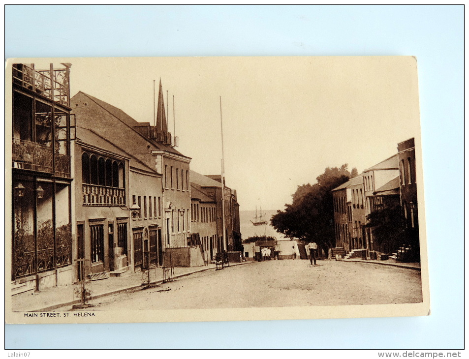 Carte Postale Ancienne : SAINTE-HELENE , St HELENA : Jamestown Main Street - Saint Helena Island