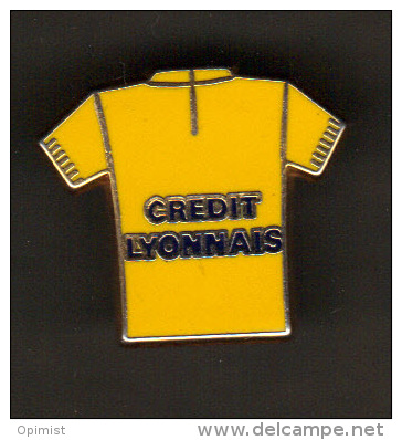 30853-Pin's Cyclisme.banque Credit Lyonnais.LCL.signé Decat Paris. - Radsport