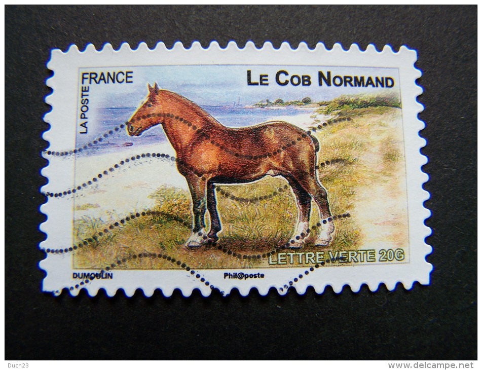 FRANCE OBLITERE 2013 N° 814 COB NORMAND SERIE DU CARNET CHEVAUX DE TRAIT DE NOS REGIONS AUTOCOLLANT ADHESIF - Oblitérés