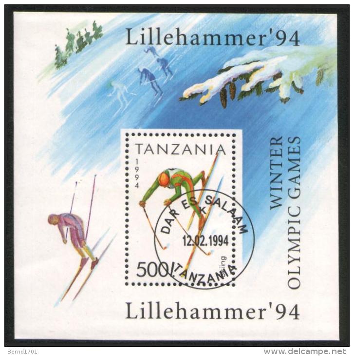 Tansania - Block 239 Gestempelt / Used (n902) - Hiver 1994: Lillehammer