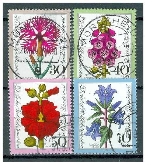 BUND Mi-Nr. 818 - 821 Blumen Gestempelt (8) - Gebraucht