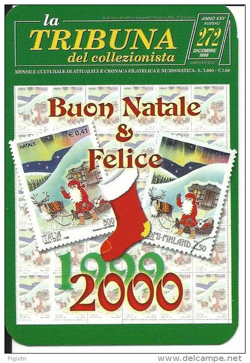 CAL586 - CALENDARIETTO 2000 - LA TRIBUNA DEL COLLEZIONISTA - BUON NATALE E FELICE 2000 - Formato Piccolo : 1991-00