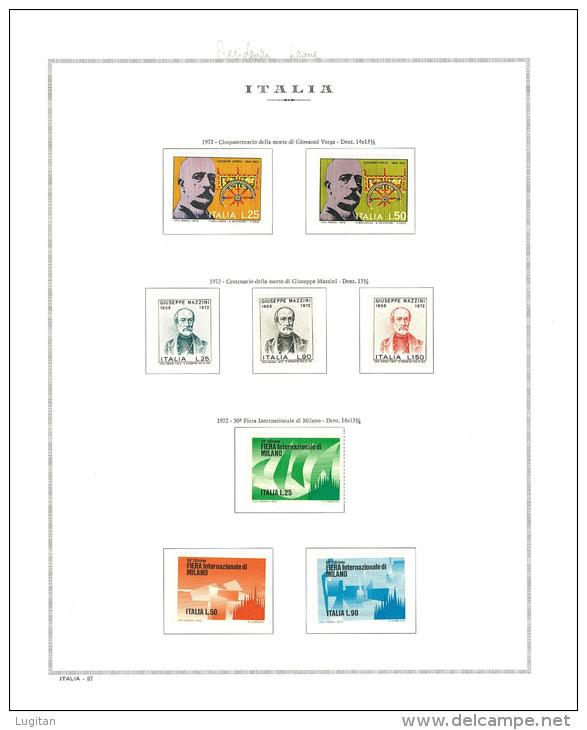 FILATELIA - PERIODO REPUBBLICA DAL 1972 AL 1978 NUOVI ** MNH - MONTATI IN ALBUM MARINI  KING - Années Complètes