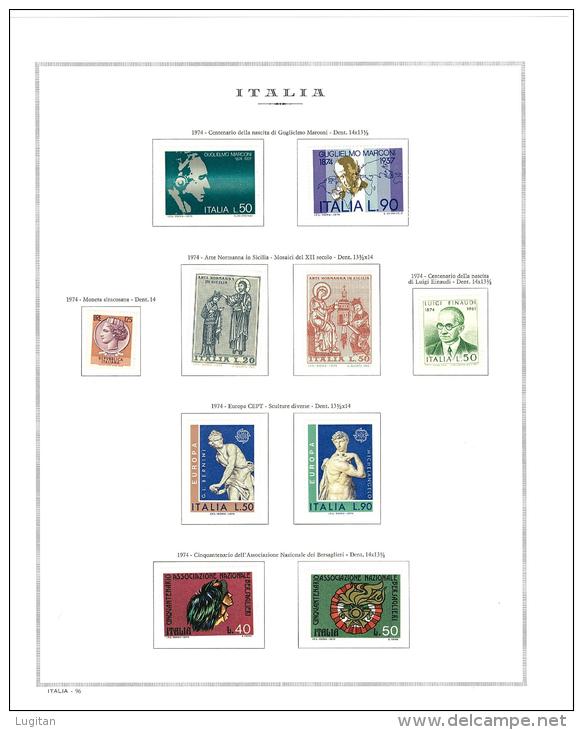 FILATELIA - PERIODO REPUBBLICA DAL 1972 AL 1978 NUOVI ** MNH - MONTATI IN ALBUM MARINI  KING