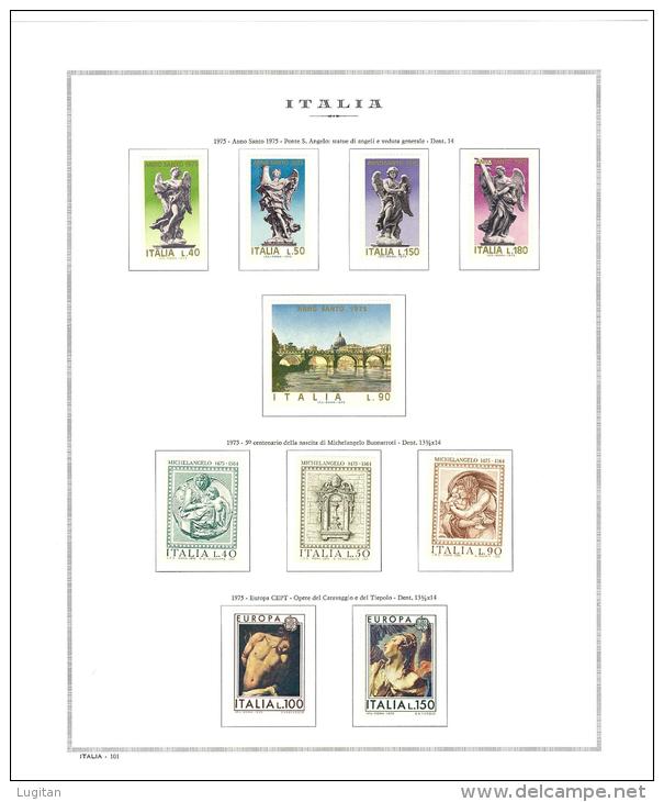 FILATELIA - PERIODO REPUBBLICA DAL 1972 AL 1978 NUOVI ** MNH - MONTATI IN ALBUM MARINI  KING