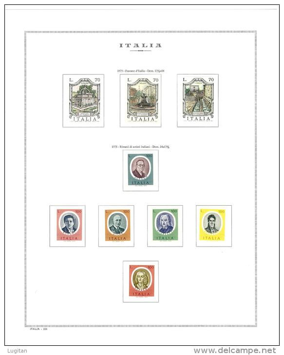 FILATELIA - PERIODO REPUBBLICA DAL 1972 AL 1978 NUOVI ** MNH - MONTATI IN ALBUM MARINI  KING