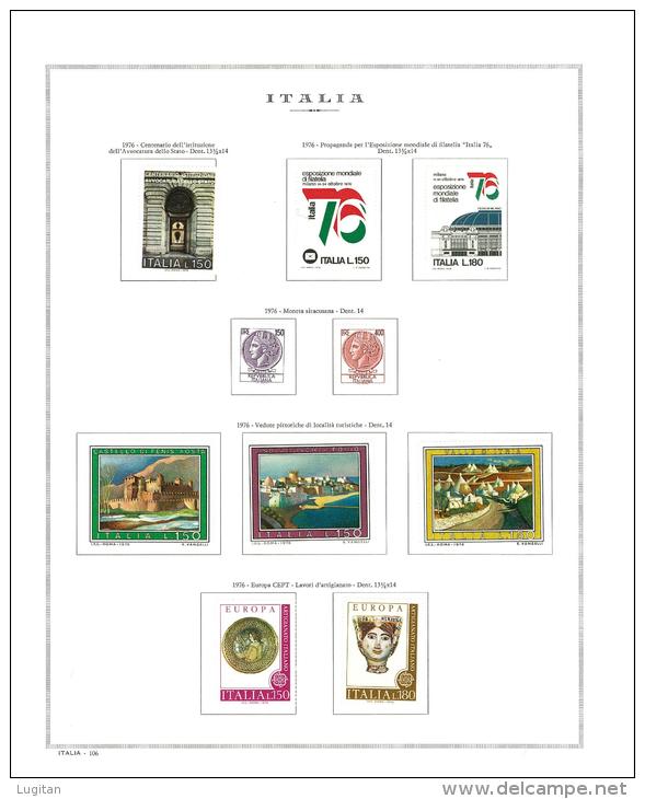 FILATELIA - PERIODO REPUBBLICA DAL 1972 AL 1978 NUOVI ** MNH - MONTATI IN ALBUM MARINI  KING