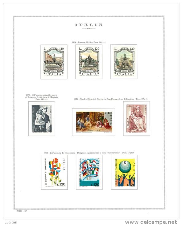 FILATELIA - PERIODO REPUBBLICA DAL 1972 AL 1978 NUOVI ** MNH - MONTATI IN ALBUM MARINI  KING