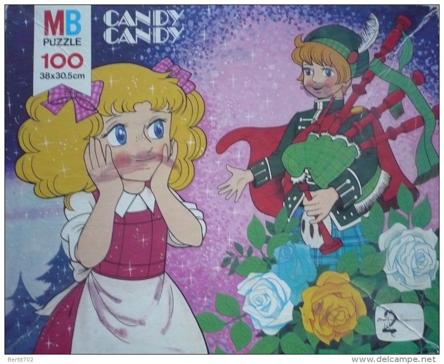 RARE PUZZLE  MB  100 Pièces  38 X 30,5 Cm  CANDY CANDY 1978 - 625 3465 02 - ANTENNE2 - Puzzles