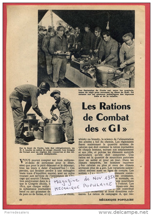 Militaria VP - Les Rations De Combat Des GI's - Service Intendance Américain - Militaire - US Army - Autres & Non Classés