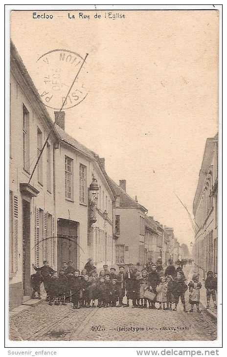 CPA Eecloo Eeklo La Rue De L'Eglise Flandre Orientale Belgique - Eeklo