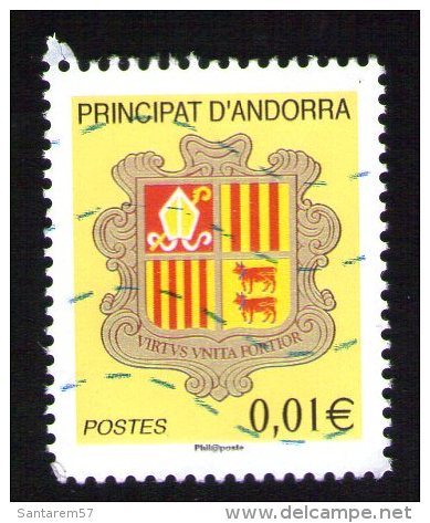 ANDORRE Oblitéré Used Stamp Blason ANDORRE 2010 Jaune - Gebruikt