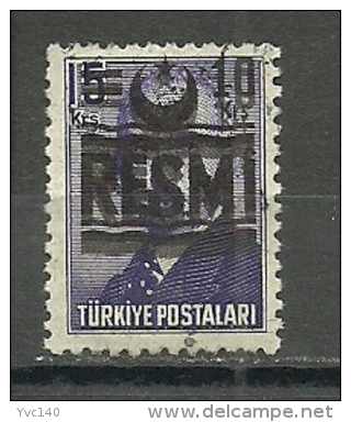 Turkey; 1955 Official Stamp 10 K. ERROR "Double Surcharge" - Timbres De Service