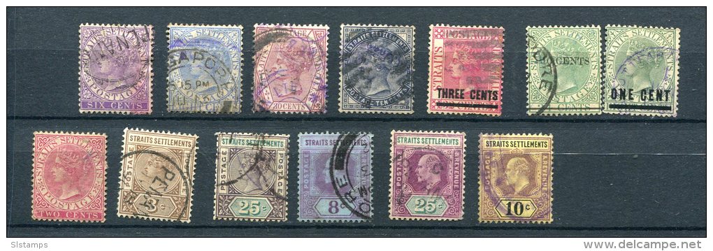 Straits Settlements Malaysia Great Britain 1867-1902 Accumulation Used - Straits Settlements