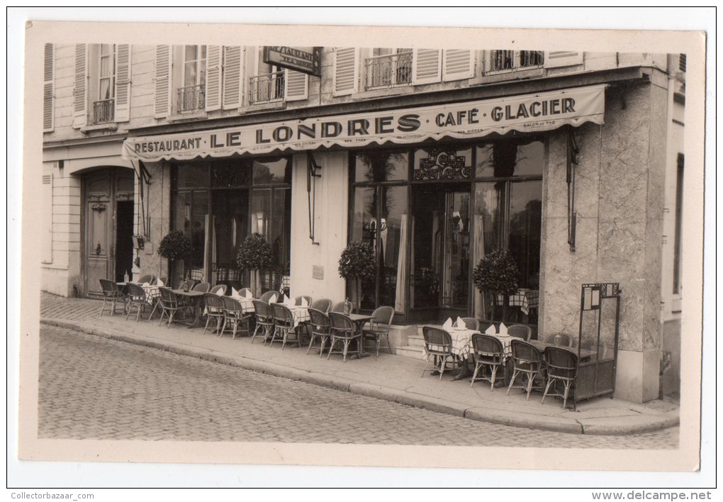 Real Photo Le Londres Versailles  Restaurant  Cafe Carte Postale Original Postcard Cpa Ak (W3_2857) - Hotel's & Restaurants