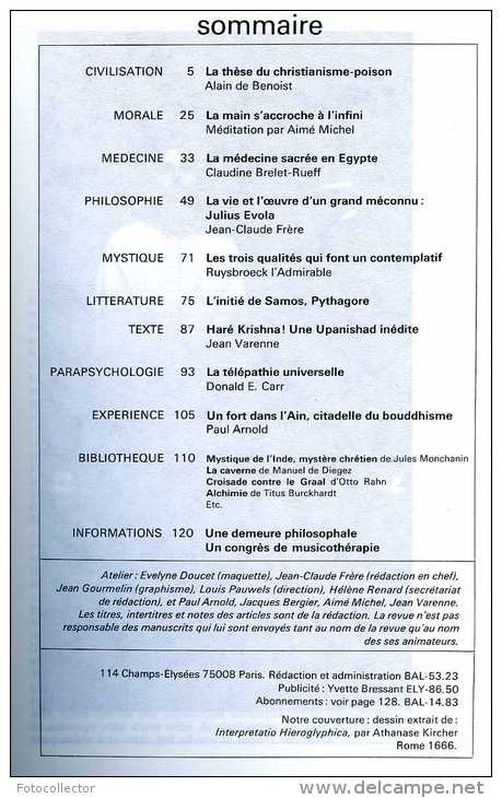 Question De Spiritualité, Tradition, Littératures N° 5 - Esoterismo